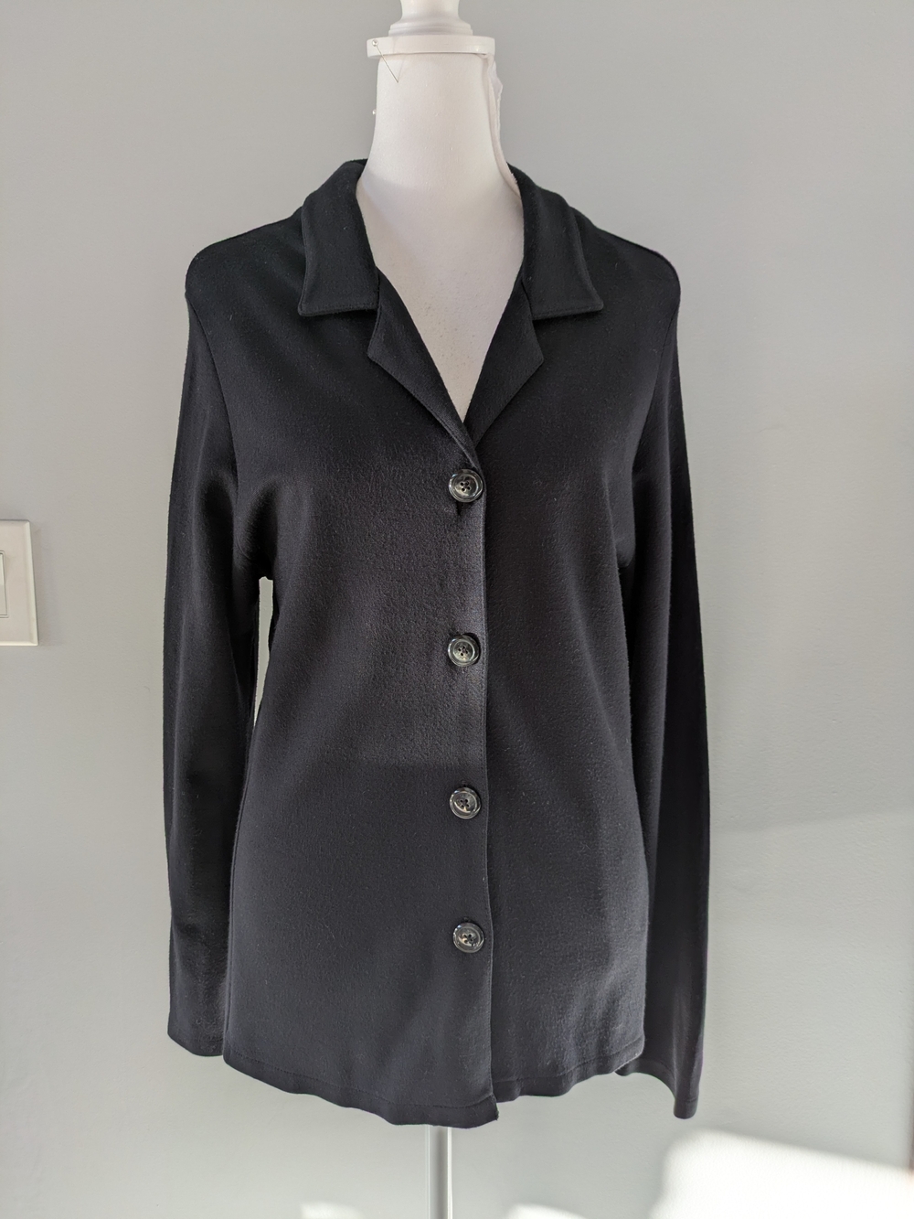 GAP Black Button-Down Soft Blazer Jacket Comfort